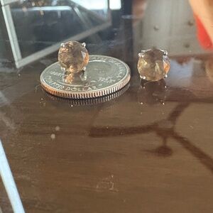 Elegant Silver Stud Earrings (Sultanite/diasporo gem) Atenas